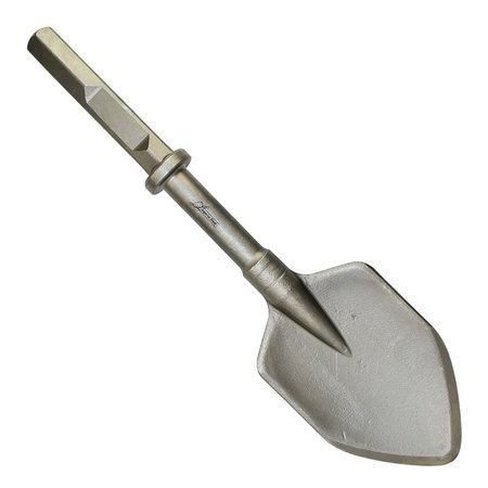 SUPERIOR STEEL 7-3/4 Inch x 5 Inch Pointed Clay Spade 1-1/8 Inch Hex Shank 18 Inch Long SC92170